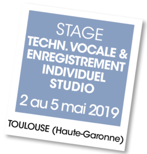 Stage enregistrement studio 2019