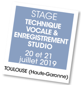 Stage enregistrement studio 2019