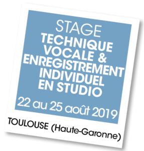 Stage enregistrement studio 2019