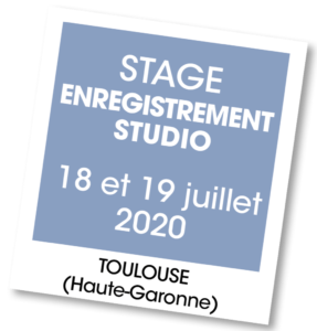 Stage enregistrement studio - A vous de jouer