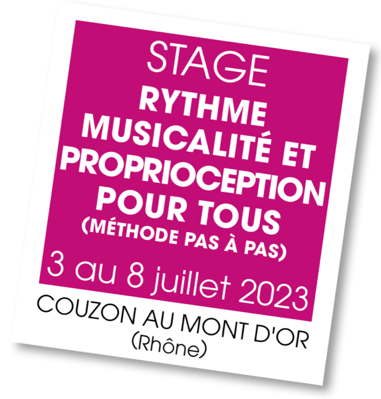Stage Rythme Musicalité et Proprioception - juillet 2023
