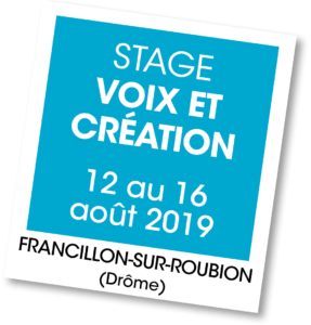 Stage Voix et Création - A vous de jouer