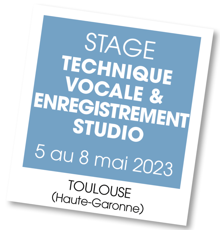 Stage de technique vocale et enregistrement en studio - mai 2023