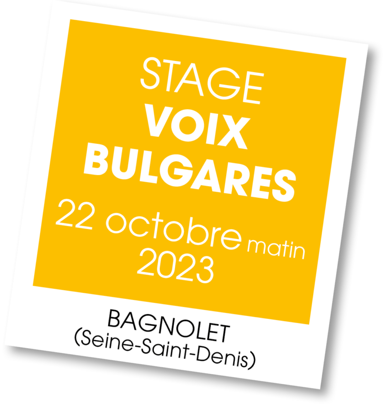 Stage de voix bulgares - octobre 2023