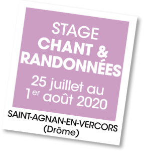 Stage chant et randonnées - A vous de jouer