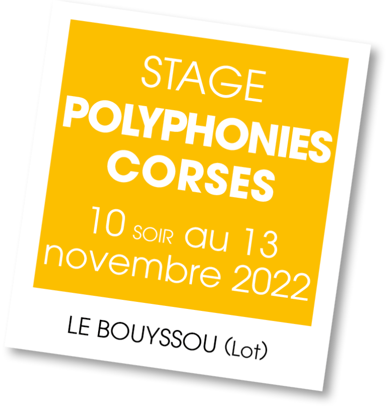 Stage de polyphonies corses au Bouyssou - novembre 2022