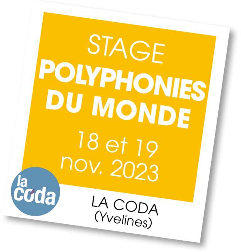 Stage Polyphonie du Monde - novembre 2023