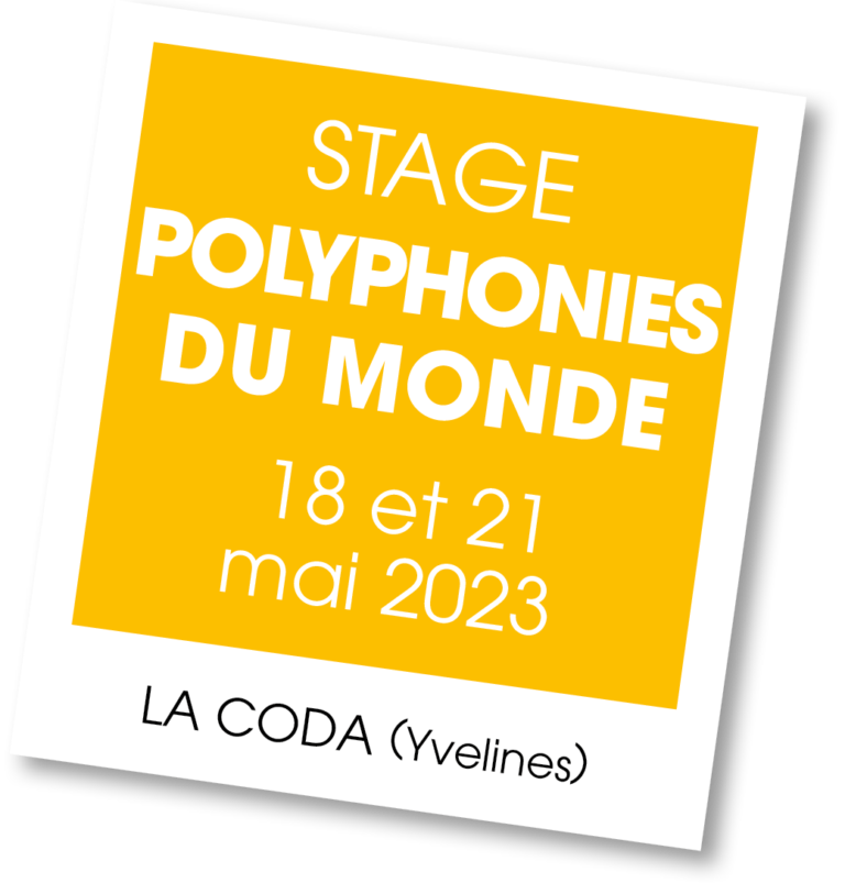 Stage de Polyphonies du Monde Mai 2023