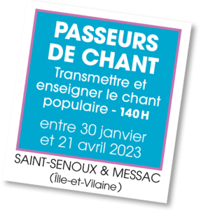 Formation Passeurs de chant - janvier-avril 2023