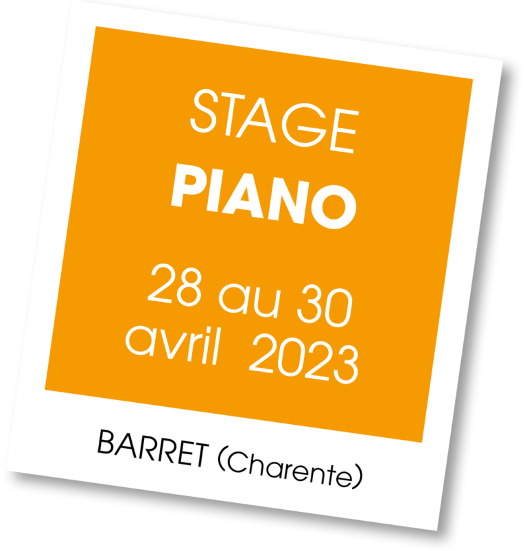Stage de piano, avril 2023