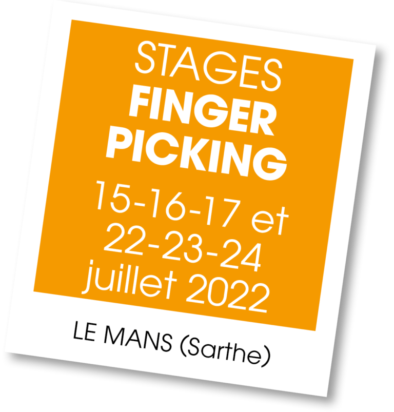 Stages de guitare - Finger Picking au Mans - été 2022