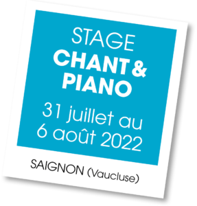 Stage chant et piano à Saignon - été 2022