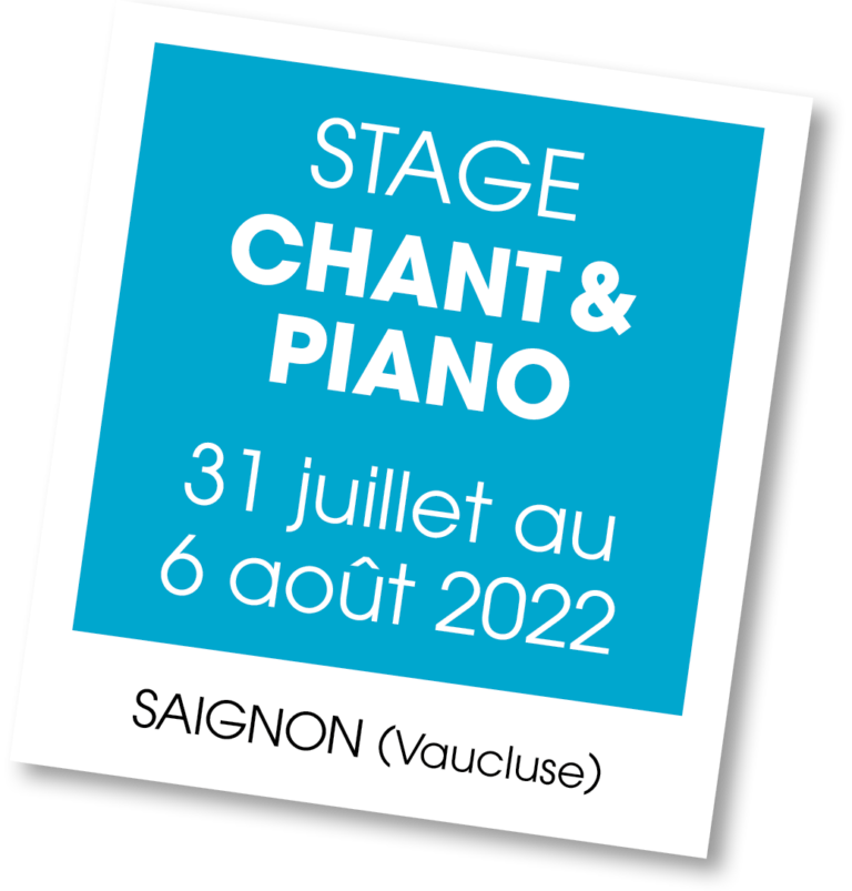 Stage chant et piano à Saignon - été 2022