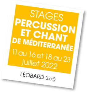 Stage chant et percussion 100% ibérique - juillet 2022
