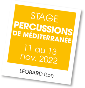 Stage Percussions de Méditerranée, novembre 2022