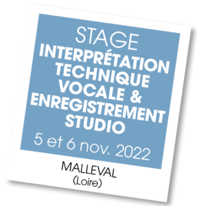 Stage d'interprétation et enregistrement studio - novembre 2022