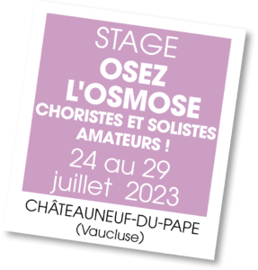 Stage Osez l'Osmose - Juillet 2023