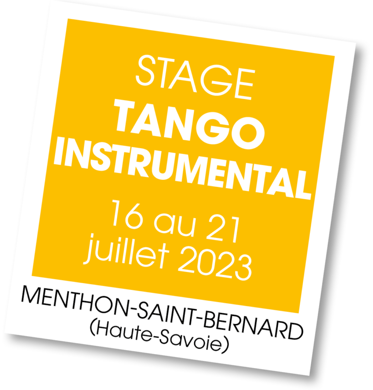 Stage Tango Instrumental - juillet 2023
