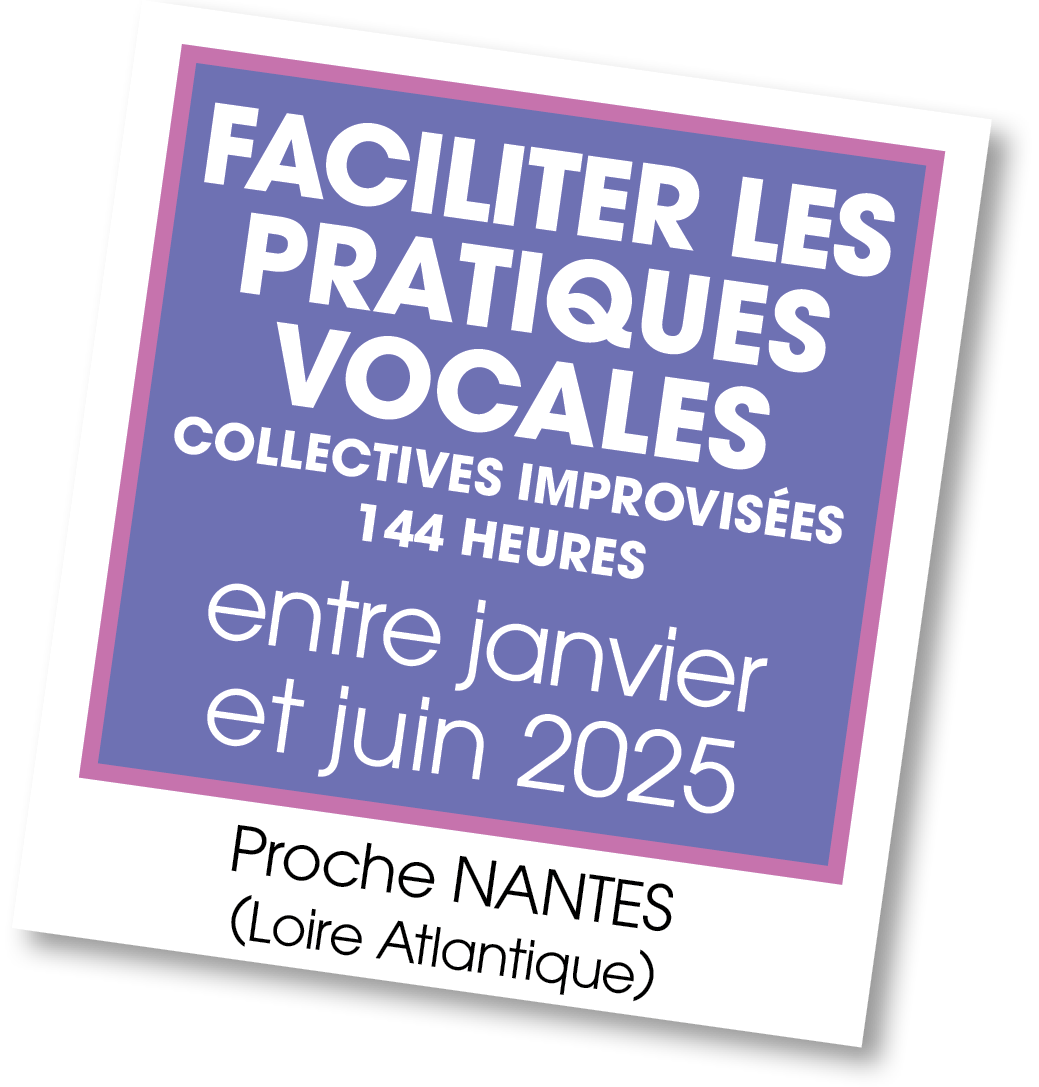 Lire la suite à propos de l’article 20250103 – Stage faciliter les pratiques vocales collectives improvisées – 2025