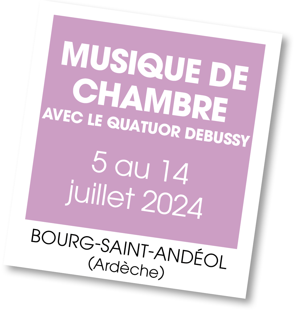 Lire la suite à propos de l’article 20240705 – Musique de chambre avec le Quatuor Debussy – juillet 2024