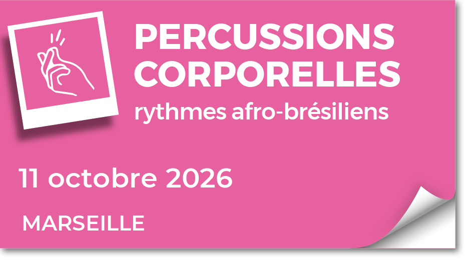 Lire la suite à propos de l’article 20261011 – Stage de percussions corporelles – Rythmes afro-brésiliens – oct 2026