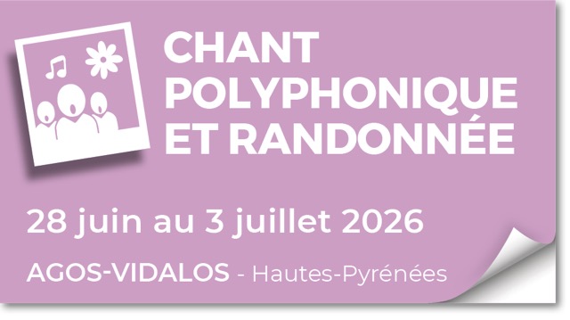 Lire la suite à propos de l’article 20260628 – Stage polyphonique et randonnée – juin 2026