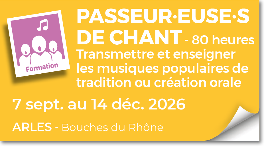 Lire la suite à propos de l’article 20260907 – Passeur·euses de chant – automne 2026